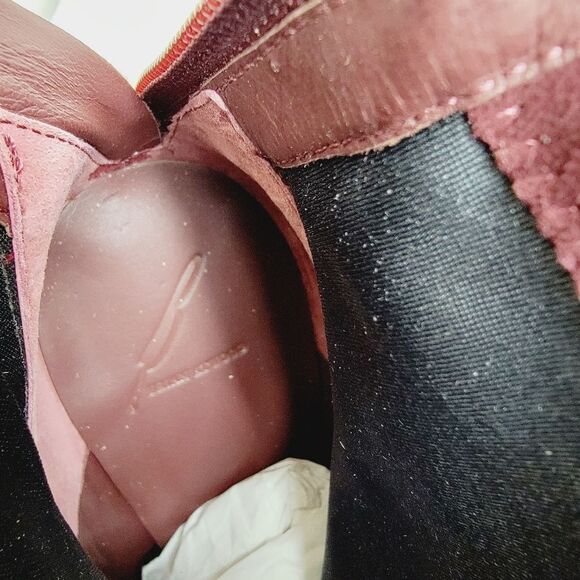 Brian Atwood Edeline Platform Suede Stretch Burgundy Ankle Boots 11 US 42.5 - Picture 10 of 14